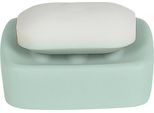 Spirella Portasapone Look Pietra Accessori Decorativi Per Il Bagno Portasapone "Retro"" Dimensioni: 10,5 X 10,5 X 3 Cm - Verde Pastello"
