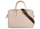 Aktentasche BUGATTI ELLA, Damen, Gr. B/H/T: 37cm x 27cm x 6cm onesize, beige, Kunstfaser, unifarben, Taschen