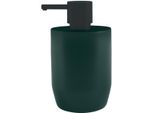Distributore Di Sapone Spirella "Jaro"" Con Pompa In Acciaio Inox Distributore Di Sapone Liquido In Porcellana 300Ml Resistente E Robusto Verde Scuro Nero"