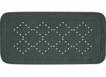 Tappeto Doccia Spirella Tappeto Da Bagno Tappeto Da Bagno Antibatterico Antiscivolo Con Ventose - Alaska Verde Scuro - Circa 36 X 71 Cm