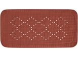 Tappeto Da Doccia Spirella Tappeto Da Bagno Tappeto Da Bagno Antibatterico Antiscivolo Con Ventose - Alaska Terracotta Red - Circa 36 X 71 Cm