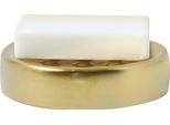 Spirella Portasapone Look Pietra Accessori Bagno Decorativi Portasapone "Tube"" Dimensioni: 11 X 11 X 3 Cm - Oro Opaco"