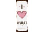 Vianmo Insegna In Legno 27X10 Cm Essen I Love Wurst Herz
