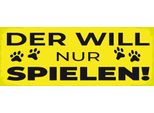 Vianmo Insegna In Legno 10X27 Cm Hund Will Nur Spielen