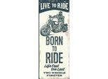 Vianmo Insegna In Legno 27X10 Cm Biker Motorrad Born To Ride