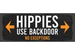 Vianmo Insegna In Legno 10X27 Cm Hippies Use Backdoor