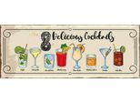 Vianmo Insegna In Legno 10X27 Cm Cocktails Mojito Martini Margarita