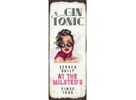 Vianmo Insegna In Legno 27X10 Cm Gin & Tonic Served Daily Milsted´S
