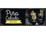 Vianmo Insegna In Legno 10X27 Cm Pina Colada Coktail Recipe