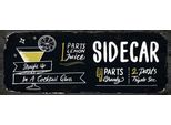 Vianmo Insegna In Legno 10X27 Cm Sidecar Cocktail Recipe