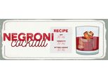 Vianmo Insegna In Legno 10X27 Cm Negron Cocktail Recipe Gin
