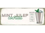 Vianmo Insegna In Legno 10X27 Cm Mint Julep Cocktail Recipe