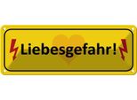 Vianmo Insegna Di Latta 10X27 Cm Liebesgefahr Gelbes