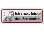 Vianmo Insegna Di Latta 10X27 Cm Hund Ich Muss Leider DraußEn Warten