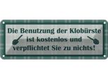 Vianmo Insegna Di Latta 10X27 Cm Benutzung Der KlobüRste