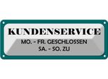 Vianmo Insegna Di Latta 10X27 Cm Kundenservice Mo-Sa Geschlossen