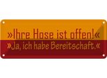 Vianmo Insegna Di Latta 10X27 Cm Ihre Hose Ist Offen
