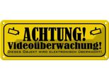 Vianmo Insegna Di Latta 10X27 Cm Achtung VideoüBerwachung