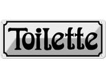 Vianmo Insegna Di Latta 10X27 Cm Toilette