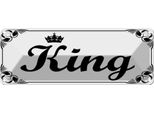 Vianmo Insegna Di Latta 10X27 Cm King Mit Krone