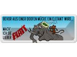 Vianmo Insegna Di Latta 10X27 Cm Bevor Aus MüCke Elefant Wird