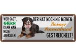Vianmo Insegna Di Latta 10X27 Cm Berner Sennenhund Gestreichelt
