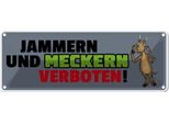Vianmo Insegna Di Latta 10X27 Cm Jammern Und Meckern Verboten