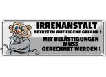 Vianmo Insegna Di Latta 10X27 Cm Irrenanstalt Betreten Auf