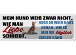 Vianmo Insegna Di Latta 10X27 Cm Hund Zeigt TäGlich Seine Liebe