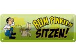 Vianmo Insegna Di Latta 10X27 Cm Beim Pinkeln Sitzen
