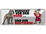 Vianmo Insegna Di Latta 10X27 Cm Vorsicht Vor Hund & Der Besitzerin