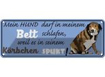 Vianmo Insegna Di Latta 10X27 Cm Mein Hund Darf In Bett Schlafen