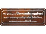 Vianmo Insegna Di Latta 10X27 Cm Wer Glaubt ÜBerwachungsstaat