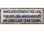 Vianmo Insegna Di Latta 10X27 Cm Kakerlaken Ohne Kopf Menschen