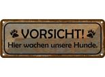 Vianmo Insegna Di Latta 10X27 Cm Vorsicht Hier Wachen Hunde