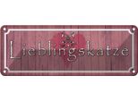 Vianmo Insegna Di Latta 10X27 Cm Lieblingskatze Herz Katze