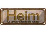 Vianmo Insegna Di Latta 10X27 Cm Heim Schwer Erziehbare Kinder