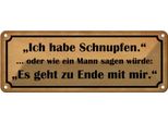 Vianmo Insegna Di Latta 10X27 Cm Habe Schnupfen Es Geht Zu Ende