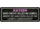 Vianmo Insegna Di Latta 10X27 Cm Katzen Nicht Alles Im Leben Aber