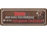 Vianmo Insegna Di Latta 10X27 Cm Hunde Sind Gottes EntshäDigung