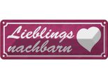 Vianmo Insegna Di Latta 10X27 Cm Lieblingsnachbarn Herz