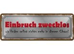 Vianmo Insegna Di Latta 10X27 Cm Einbruch Zwecklos Nichts Chaos