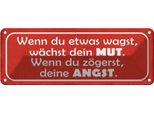 Vianmo Insegna Di Latta 10X27 Cm Wenn Du Etwas Wagst WäChst Mut