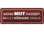 Vianmo Insegna Di Latta 10X27 Cm Wenn Mist Passiert Mach DüNger