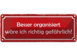 Vianmo Insegna Di Latta 10X27 Cm Besser Organisiert GefäHrlich