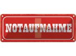 Vianmo Insegna Di Latta 10X27 Cm Notaufnahme