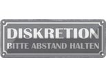 Vianmo Insegna Di Latta 10X27 Cm Diskretion Bitte Abstand Halten