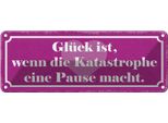 Vianmo Insegna Di Latta 10X27 Cm GlüCk Wenn Katastrophe Pause