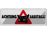 Vianmo Insegna Di Latta 10X27 Cm Achtung Saustall