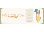 Vianmo Insegna In Legno 10X27 Cm Pina Colada Cocktail Recipe